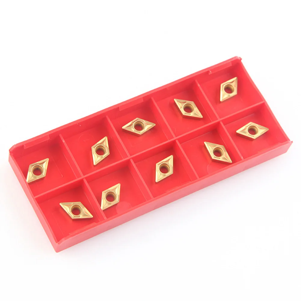 

10pcs CCMT070204 Carbide Insert Monolithic Coating Turning Tool For CNC Lathe Milling Cutter Holder Processing Tools Accessories