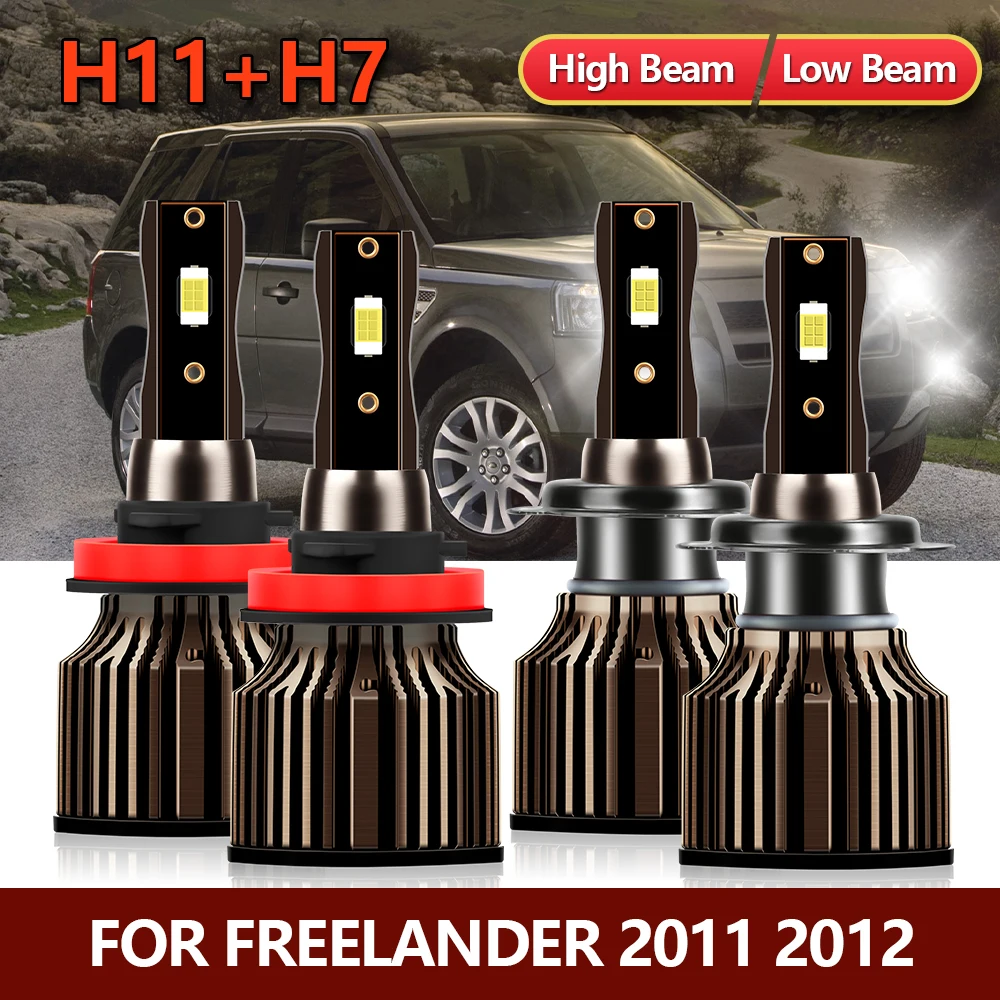 

4x LED Headlight H7 High H11 Low Combo Headlamp Bulbs Car Front CSP Turbo Lamp Conversion Kit Fit For Freelander 2011 2012