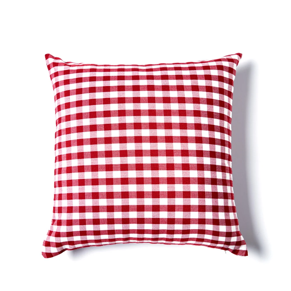 

Чехол для подушки Kaunf полиэстер/хлопок красный клетчатый 45x45/30x50 см