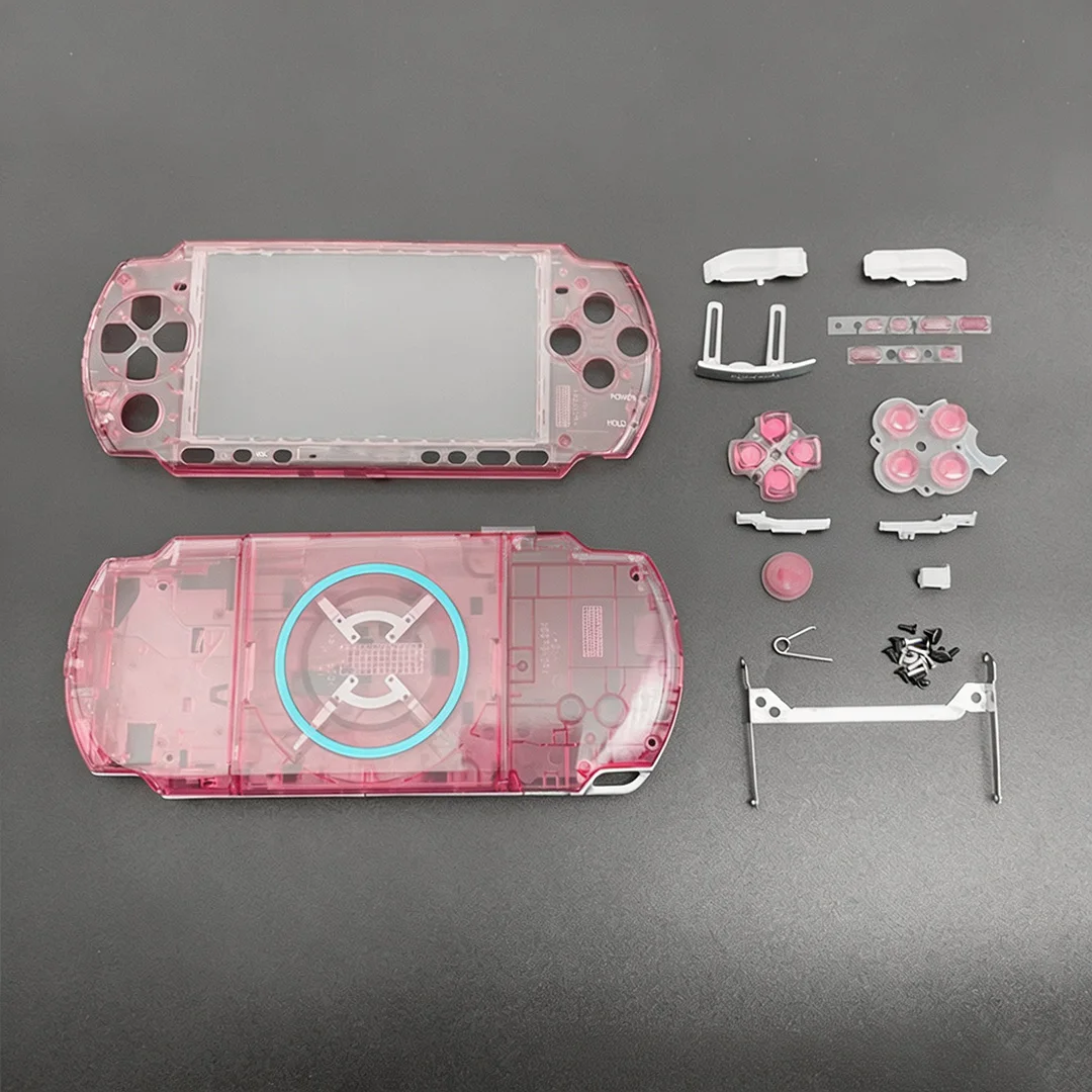 Прозрачный сменный корпус для PSP 3000, полный комплект корпуса, детали для самостоятельного ремонта, аксессуары для консоли. (art.: 3920dce778154) - 3920dce778154