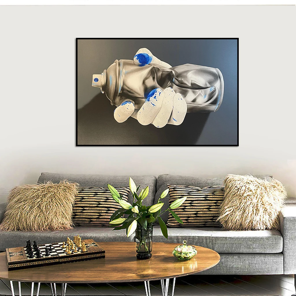 

Hand Pinch Paint Bottle Canvas Poster Modern Abstract Wall Art Minimalist Decompress Picture Living Bed Room Home Decor Cuadros