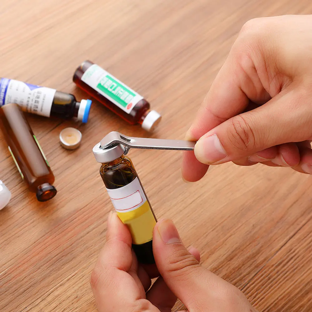 Відкривачка для флаконів із рідиною для ротової порожнини з нержавіючої сталі Медсестра Лікар Медичний інструмент Портативна ампула Відкривачка для пляшок Відкривачка для консервів Кухонні аксесуари