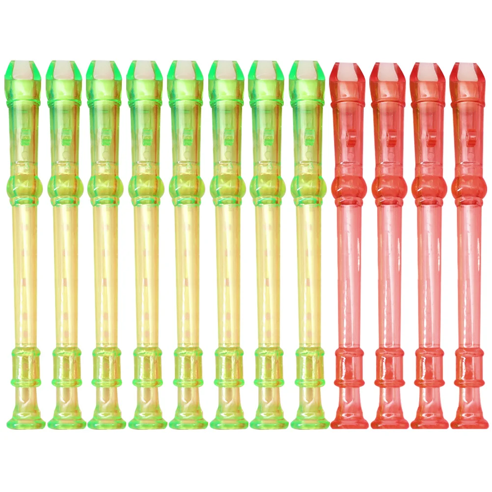 

12 Pcs Little Flute Mini Instrument Kids Music Toy Recorder Musical Children Clarinet Student Practice Wind