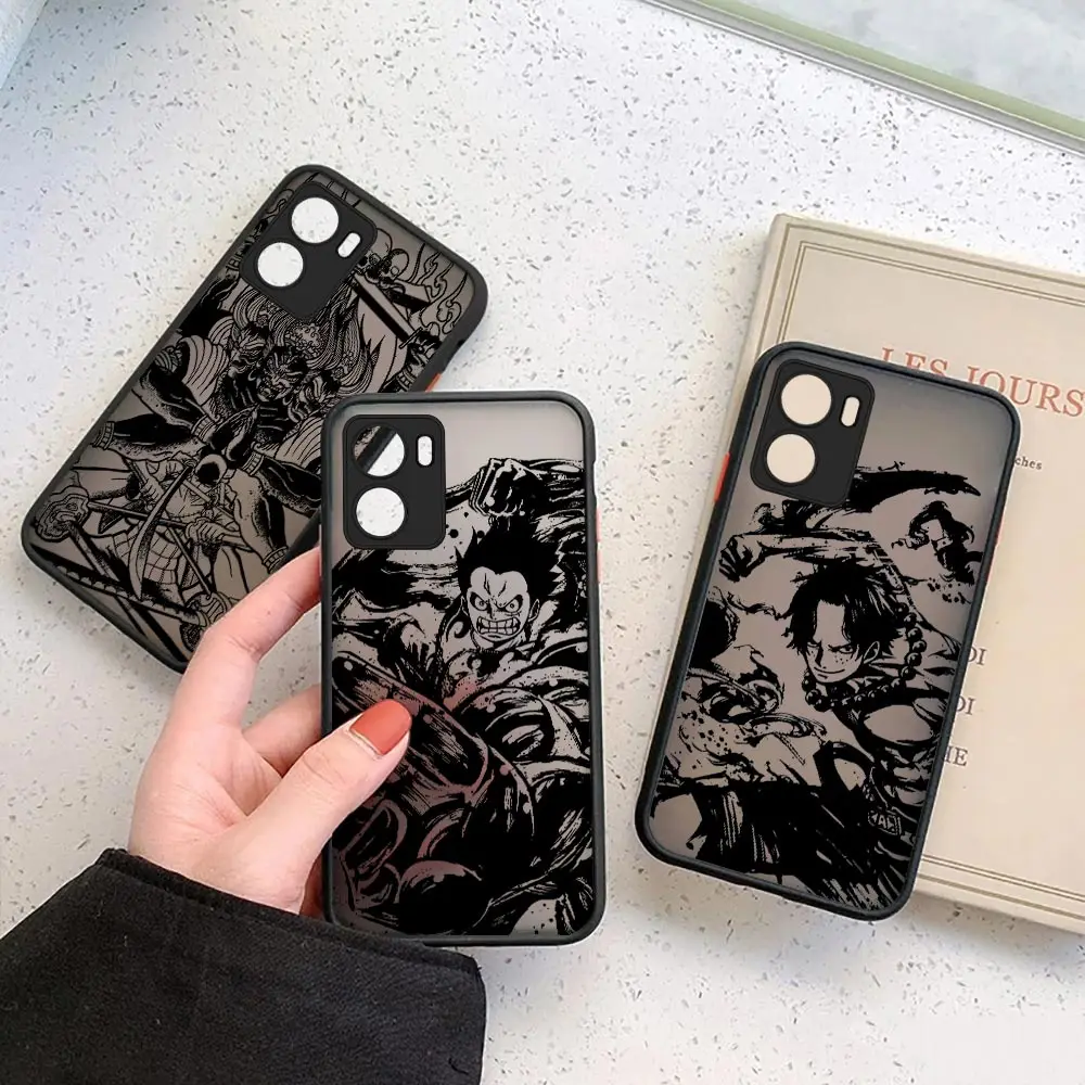 

Black Comic O-One Piece Anime Matte Case for VIVO Y93 Y91 Y77 Y76 Y75 Y73 Y72 Y71 Y53 Y52S Y50 Y35 Y22 Y21 Y20 Z1 Z6 4G 5G Cover