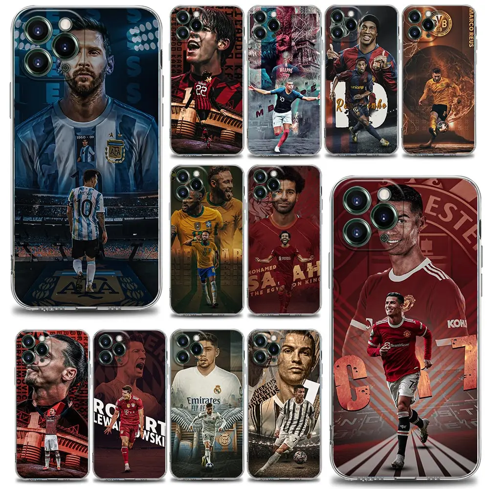 

Famous Football Player Clear Phone Case for Apple iPhone 11 12 13 Pro Max 7 8 SE XR XS Max 5 6 6s Plus Cases Soft Silicone Cover