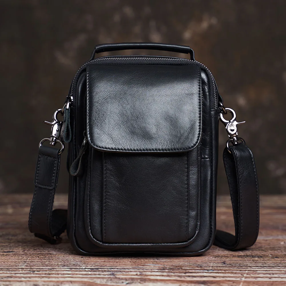

AETOO Men's Shoulder Bag Genuine Leather Casual Messenger Bag High quality leather Youth Small Crossbody For 7.9 Inch Ipad