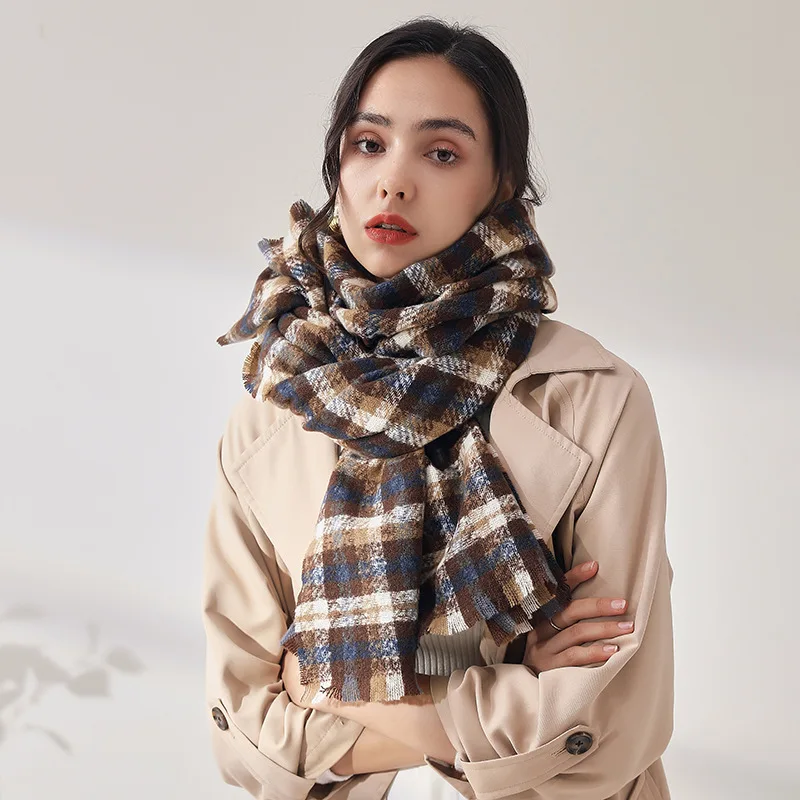 

GOPLUS Scarf Women Winter Foulard Plaid Scarves For Ladies Korean Christmas Wraps Echarpe Femme Bufandas Invierno Mujer C11255