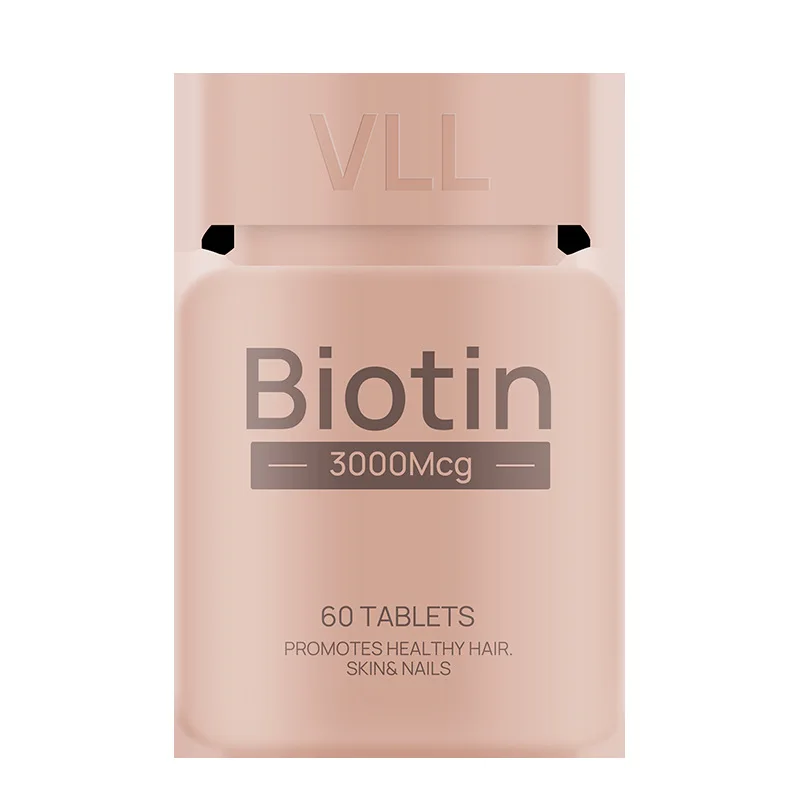 

Us Imported Vll Biotin 60 Tablets Vitamin B7 Hair Growth and Hair Loss Prevention Vitamin B6 Stay up Late Standing