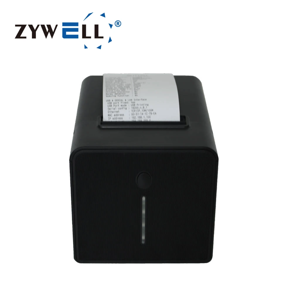 Фото Новый запуск Zywell Imprimante Thermique Kitchen 80 мм термопринтер для чеков Pos Bill Ticket Printer №3