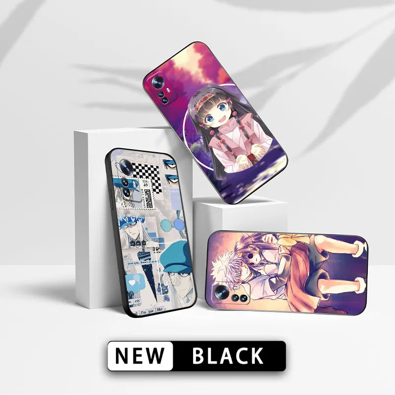 

Square Liquid Silicone Phone Case For Xiaomi Poco M5 X3 X4 X5 NFC M3 C40 Pro For MI 12 11 10T 12T Note 10 Cover Hunter X Hunter