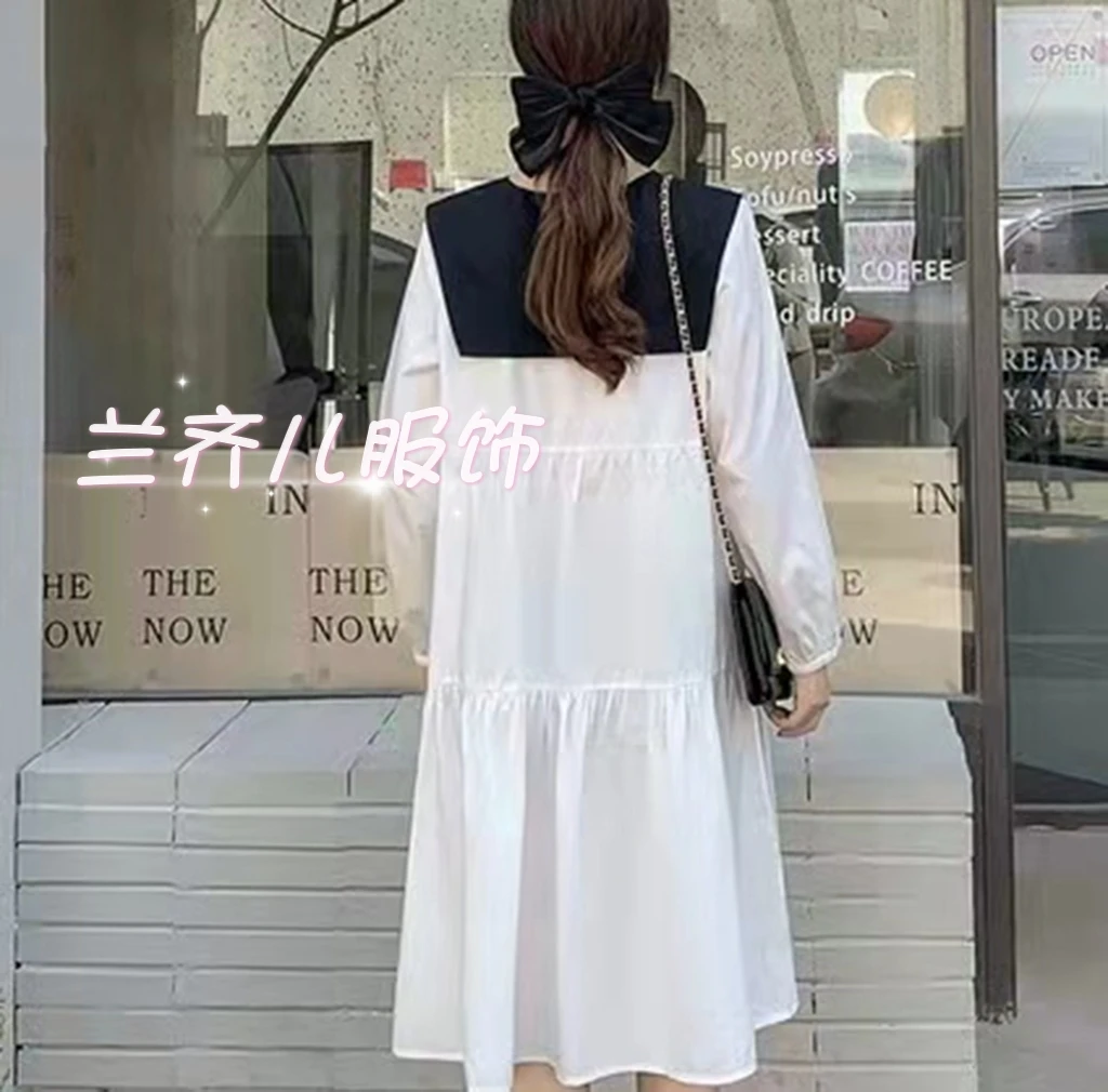 Simple Non-Pocket Pointed Collar Navy Sle Shawl Large Detachable Single All-Match Decorative Length V Neck