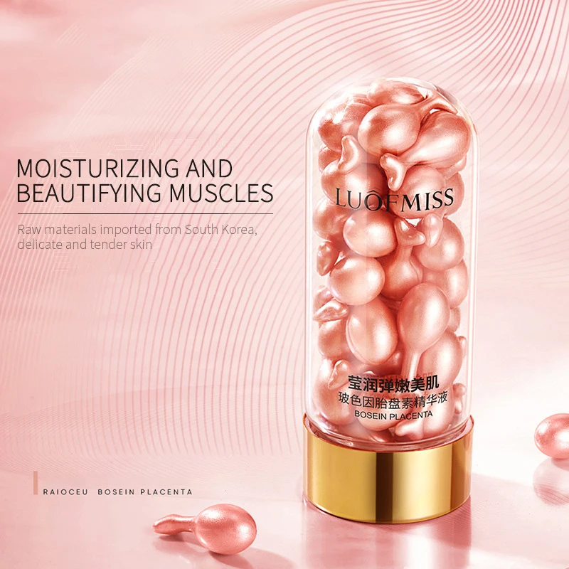 

30pcs Hyaluronic Acid Serum Placenta Nuture Whitening Face Serum Capsule Hydrating Moisturizing Skin Repair Skincare Face Serum