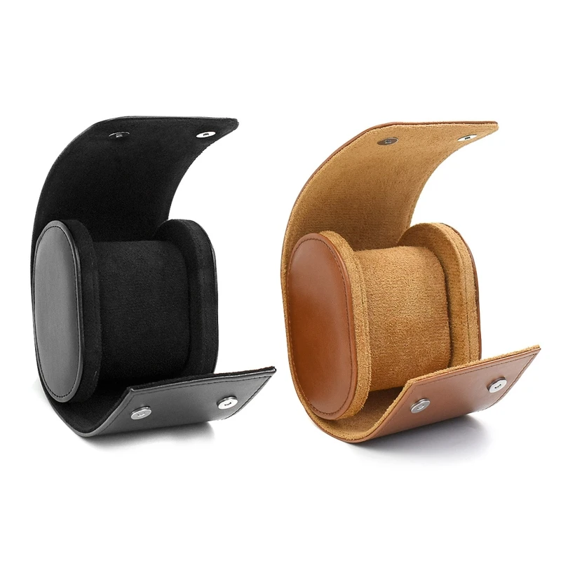 

L5YA Portable Watch Box Travel Watches Case Storage Organizer Leather for Wristwatch