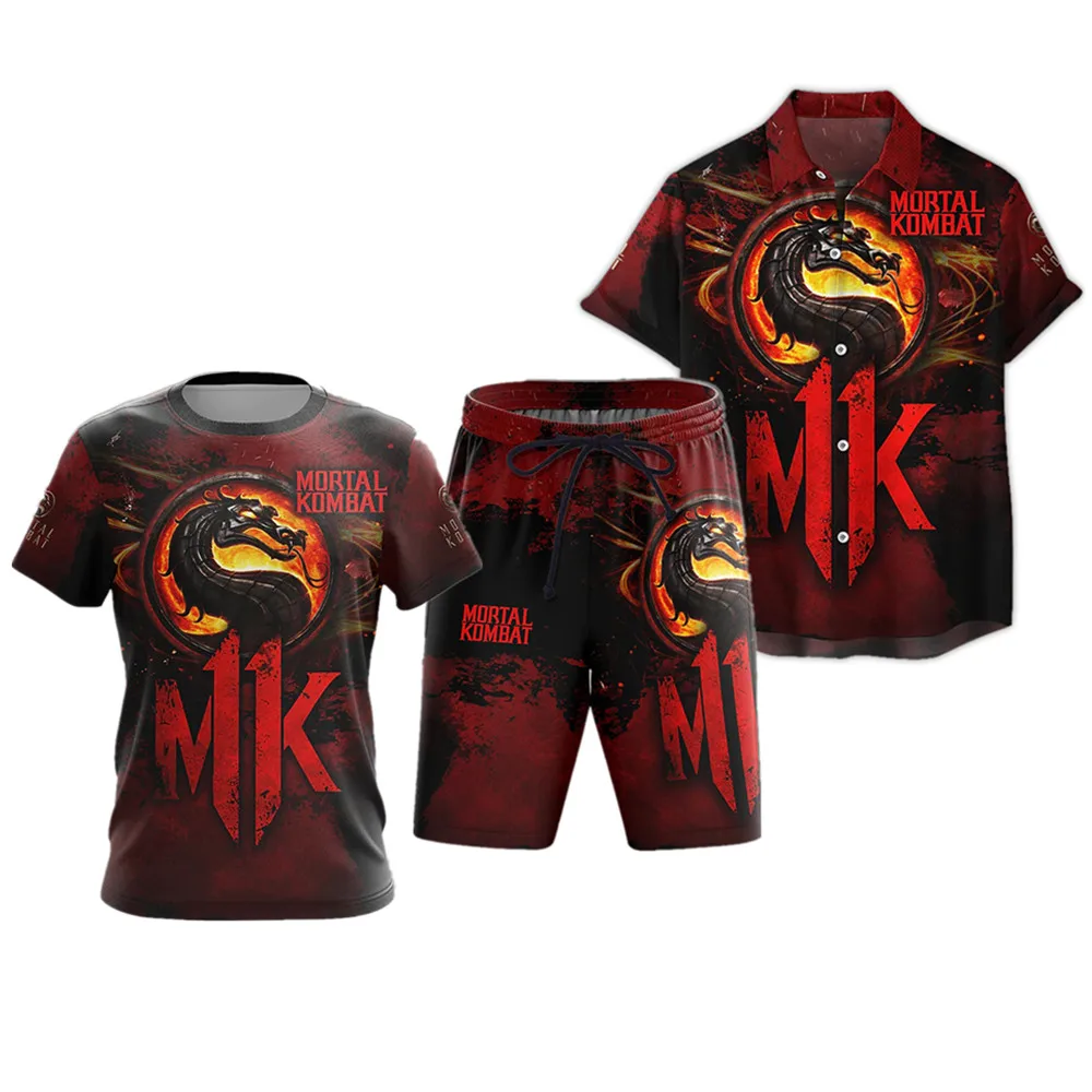 

2022 New Mortal Kombat Summer Game Cosplay Cool T-shirt Unisex Teen Printed Short Sleeve Casual Shorts Fashion Shirt Streetwear