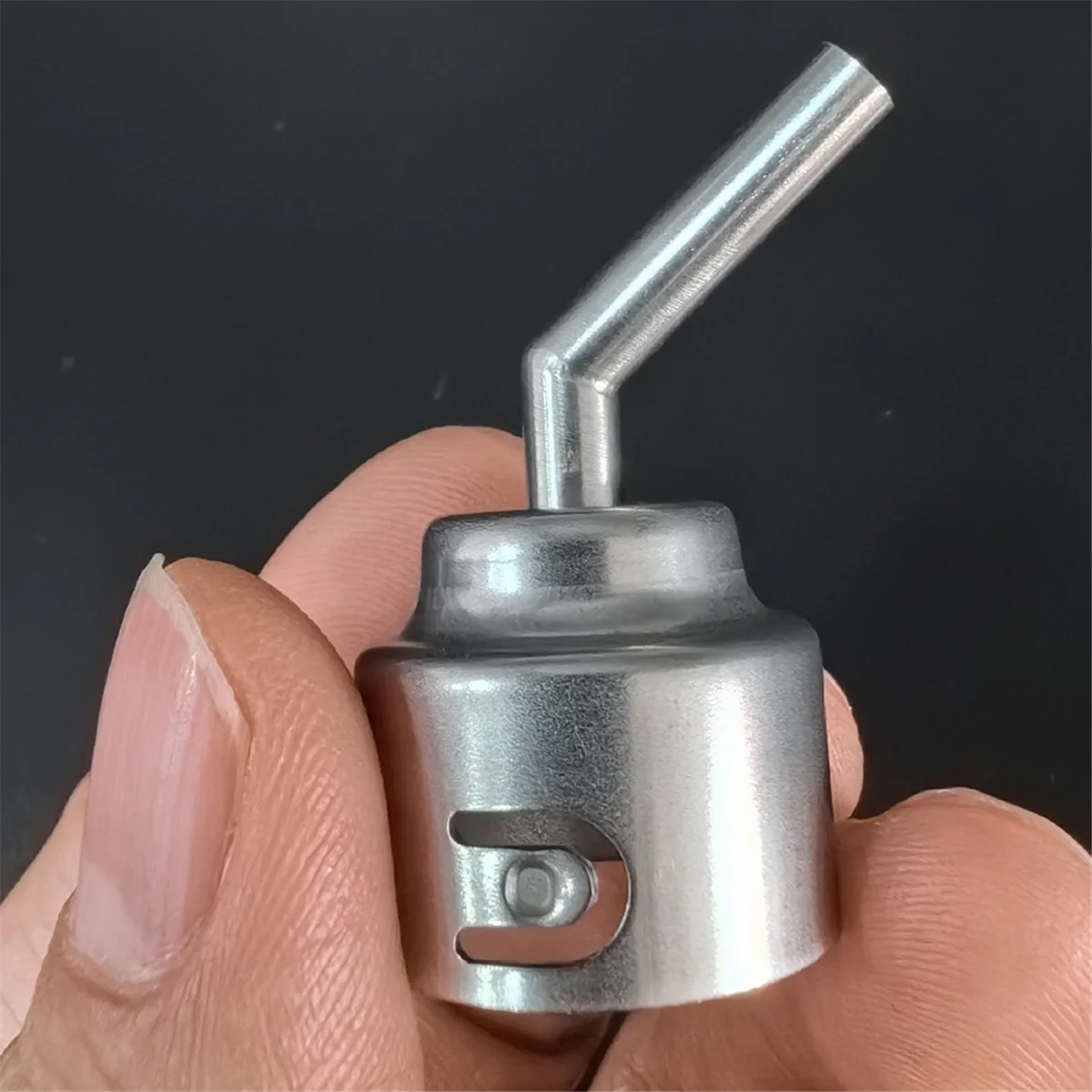 Фото Для SUGON 8650/8630/8610DX-PRO паяльная станция горячего воздуха изогнутое насадка 45 градусов 5 мм/8 мм/10 мм изогнутое угловое тепловое сопло №2