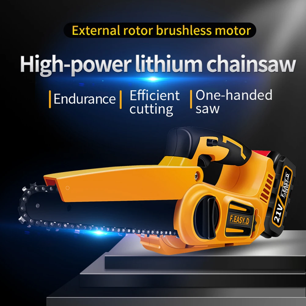 

8 Inch Brushless Mini Chainsaw Handheld Electric Cordless Chain Saw Rechargeable Chainsaw For Wood Cutting Tree Pruning