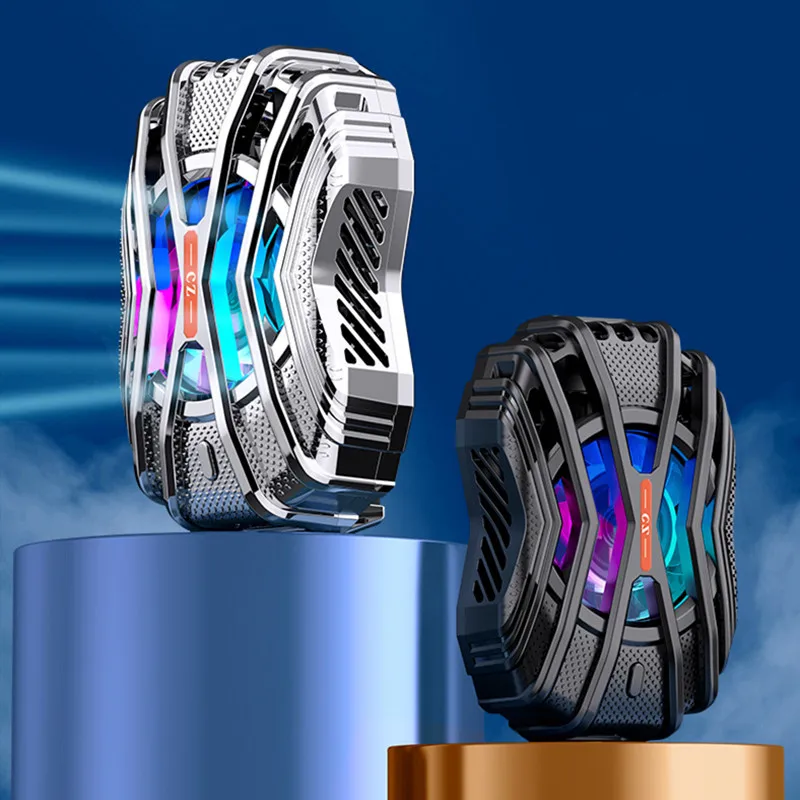 

P40 Frozen Mobile Phone Radiator Semiconductor Refrigeration Fan Cooling Radiator with Type-C Charging Cable for IPhone Android