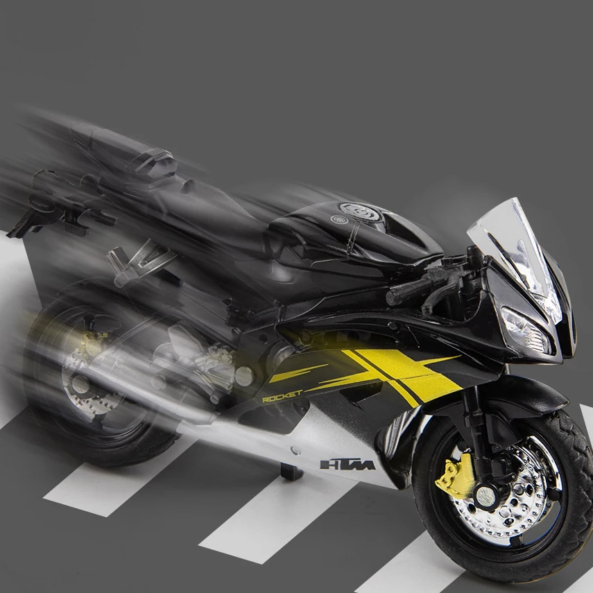 Модель мотоцикла Yamaha R6 масштаба 1:18 из сплава, фигурки, литые детали, игрушка для детей, реплика гоночной модели, коллекционный подарок для мальчиков.