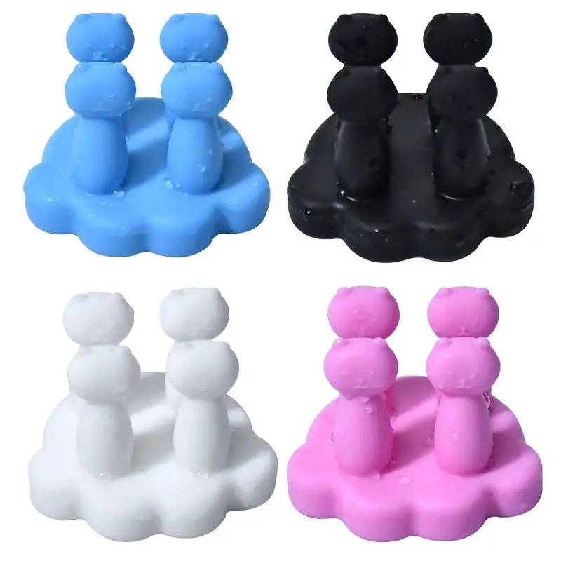 

Silicone Wall Hook Multi-Function Hook For Bathroom Waterproof Self Adhesive Single Toothbrush Hook Plug Holder For Bathroom