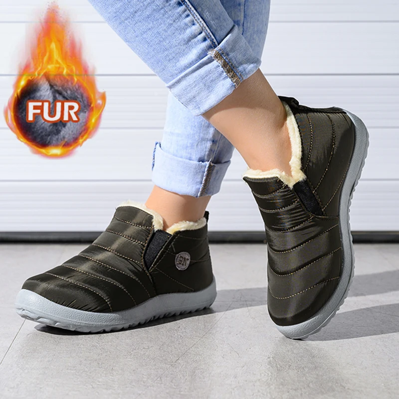 

Мужские зимние ботинки, теплая меховая обувь, мужские зимние кроссовки на платформе, мужские водонепроницаемые ботильоны, Рабочая обувь