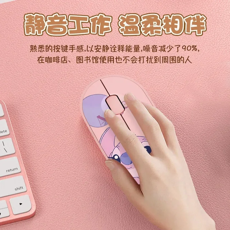 Тонкая и Компактная Беспроводная мышь Lilo &amp Stitch с Bluetooth 5 0 портативная Бесшумная