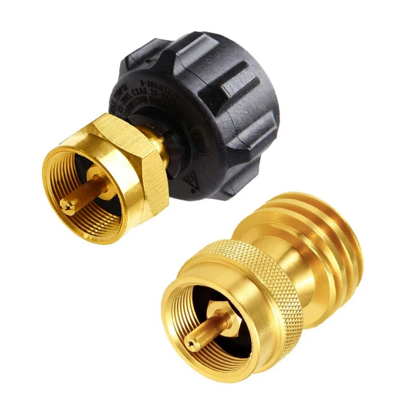 

QCC1 Propane Refill Adapter Regulator Valve And Steak Saver Adapter For Throwaway Cylinder Propane Adapter Set