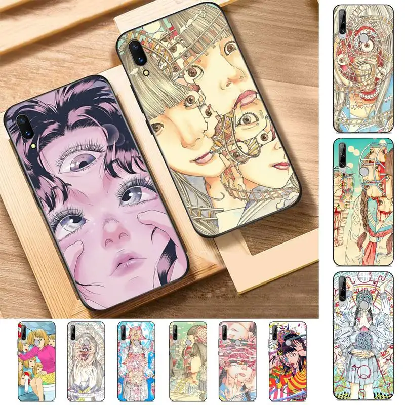 

shintaro kago Horror cartoons Phone Case for Huawei Y 6 9 7 5 8s prime 2019 2018 enjoy 7 plus
