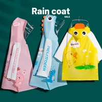 boys and girls cartoon cute split poncho wholesale baby waterproof full body kindergarten children raincoat kids rainsuit long