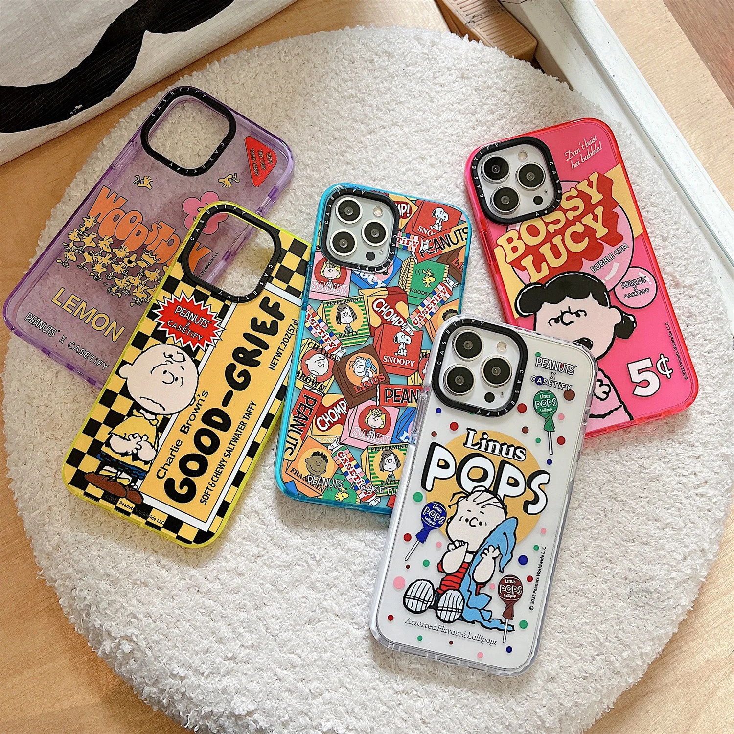 

Cute Cartoon Snoopys Phone Cases for IPhone 14 13 12 11 Pro Max Mini XR XS MAX 8 X 7 SE 2022 Fashion Color Clear Soft Shell