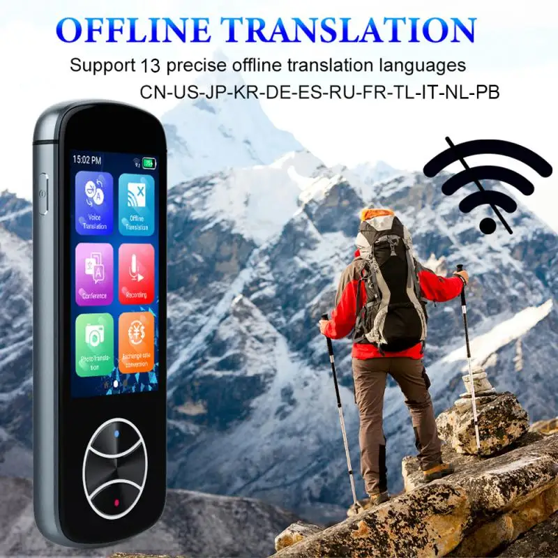 NEW V10 Portable Language Translator 137 Languages Two-Way Real-Time WiFi/Offline Recording/Photo Translatio Language Translator enlarge