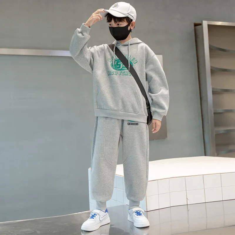 

Boys' Clothes Sets Sweatshirts +Pants 2PCS/Set Cotton 2023 Newest Spring Autumn Suit Outfit Plus Size Children Clothing