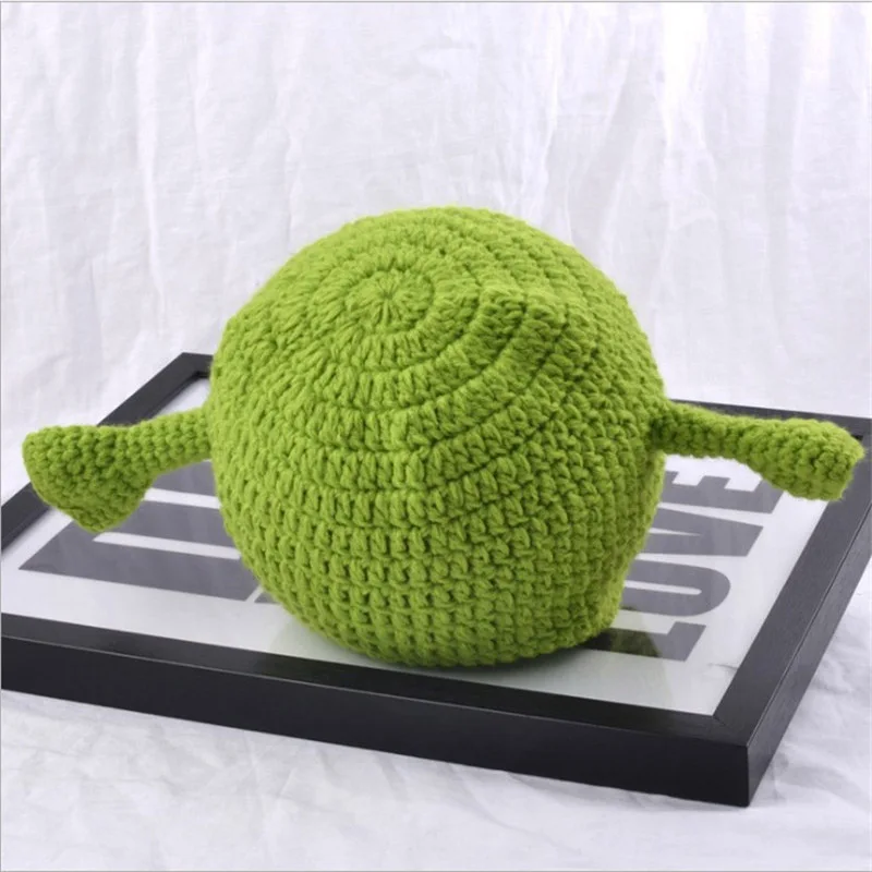 Unisex Balaclava Monster Shrek Hat Wool Winter Knitted Hats Green Party Funny Beanie Skullies Cap for Women Men Pure Handmade 4 Unisex Balaclava Monster Shrek Hat Wool Winter Knitted Hats Green Party Funny Beanie Skullies Cap for Women Men Pure Handmade 4