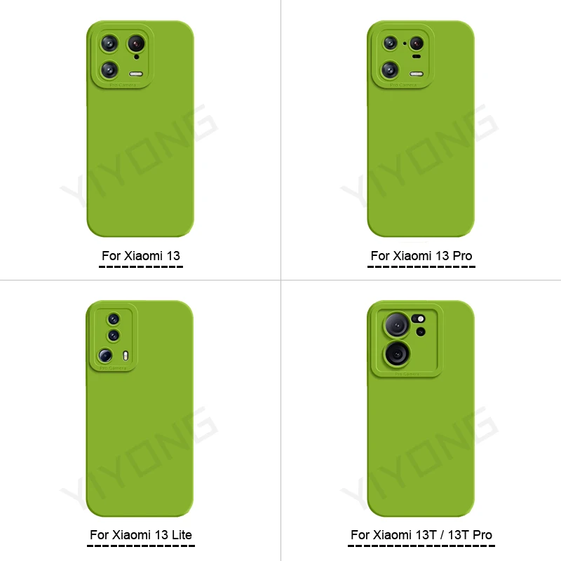 Мягкий Квадратный Жидкий Силиконовый Чехол YIYONG Для Xiaomi 13/13T/Xiomi Mi13T Pro Mi13 Lite —