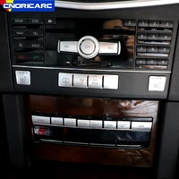 car center console cd panel switch button sequin stickers for mercedes benz c e class w204 w212 glk x204 interior accessories