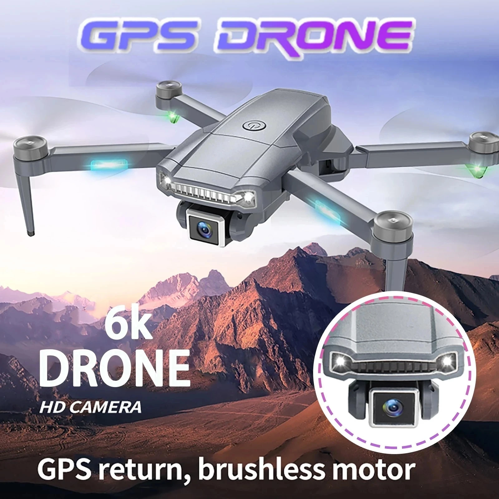

Drone 5G GPS 6K HD Aerial Photography Positioning Brushless Folding Quadcopter RC Dron Helicopter RC Distance 2000M