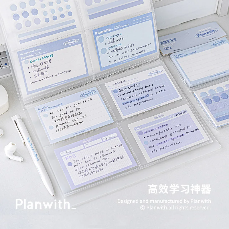 Study cards classroom key knowledge kawaii stationery record on-the-go word cards sticky notes  memo pad  stationery