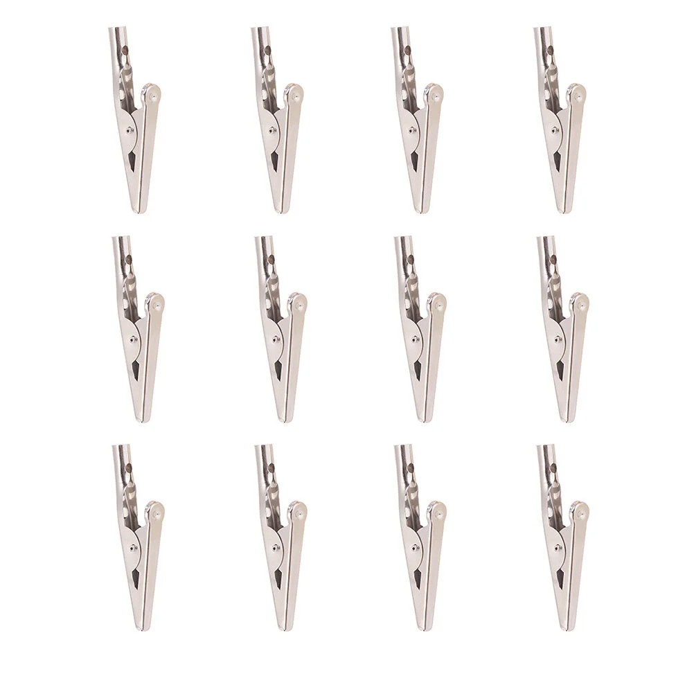 

24 Pcs Copper Alligator Clip Crocodile 51mm Stainless Clamp Metal Nickel Plated Steel