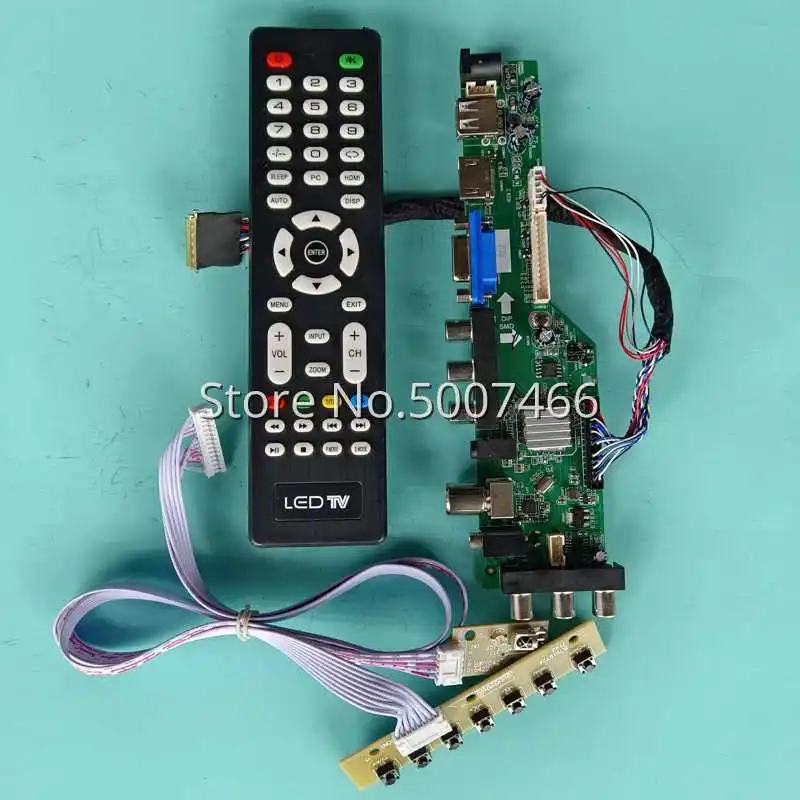 

For N156B6-L06/L03/L04/L05/L07 Panel LVDS 40-Pin 1366*768 DVB Digital VGA USB AV TV 3663 Universal LCD Controller Board Kit