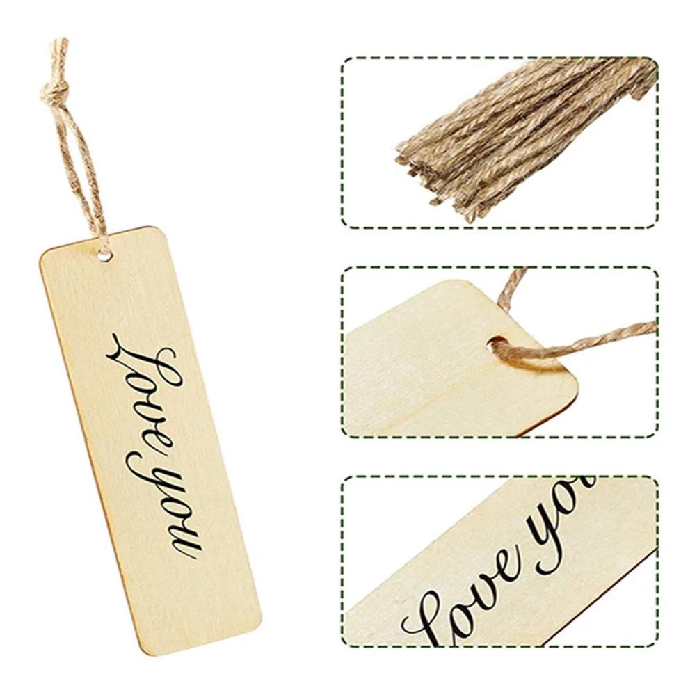 

36 Pcs Blank Bookmark Practical Hanging Tags Chic DIY Bookmarks Page Marker Wooden Student Acrylic