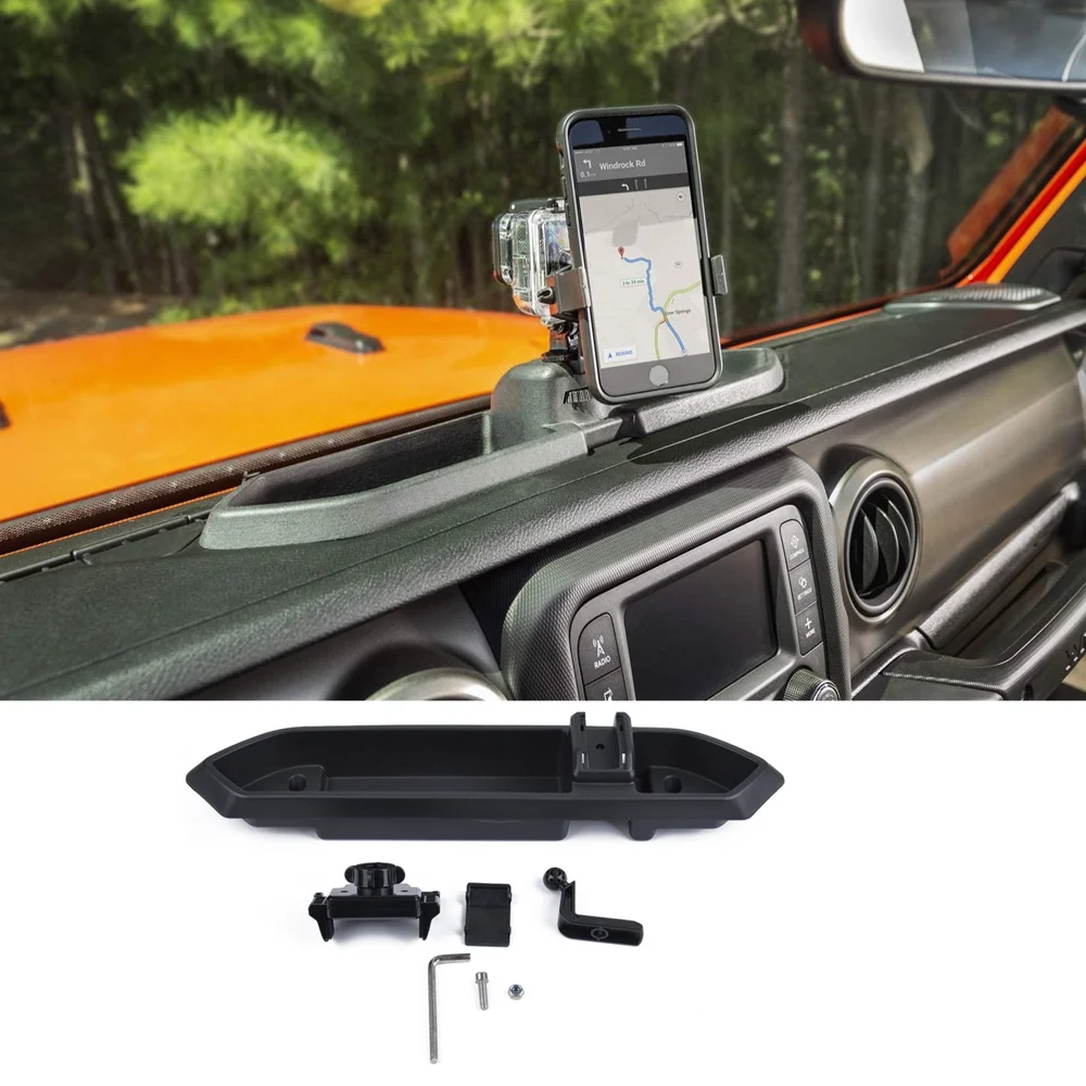 

Multi-function Organizer Box + Mobile Phone Holder Accessories for Jeep Wrangler JL 2018 2019 Interoir Parts