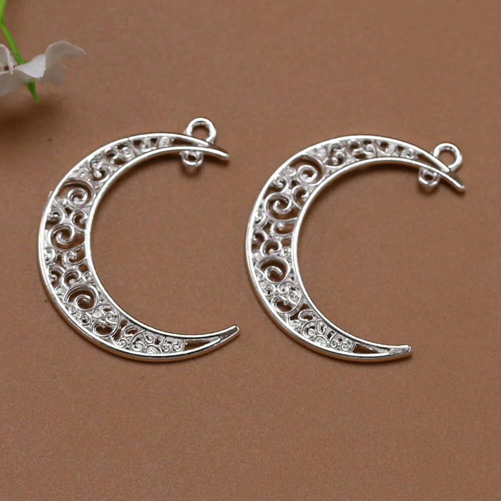 20 Pcs Moon Pendant DIY Charm Set Jewelry Making Pendants Charms Accessories Alloy