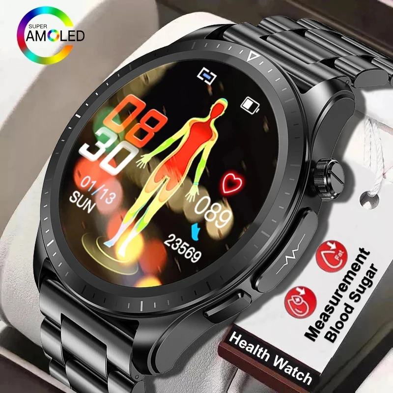 

Smart Watch ECG+PPG Blood Glucose Body Temperature True Blood Oxygen Smartwatch 1.39 inch 360*360 Screen Heart Rate Health Watch