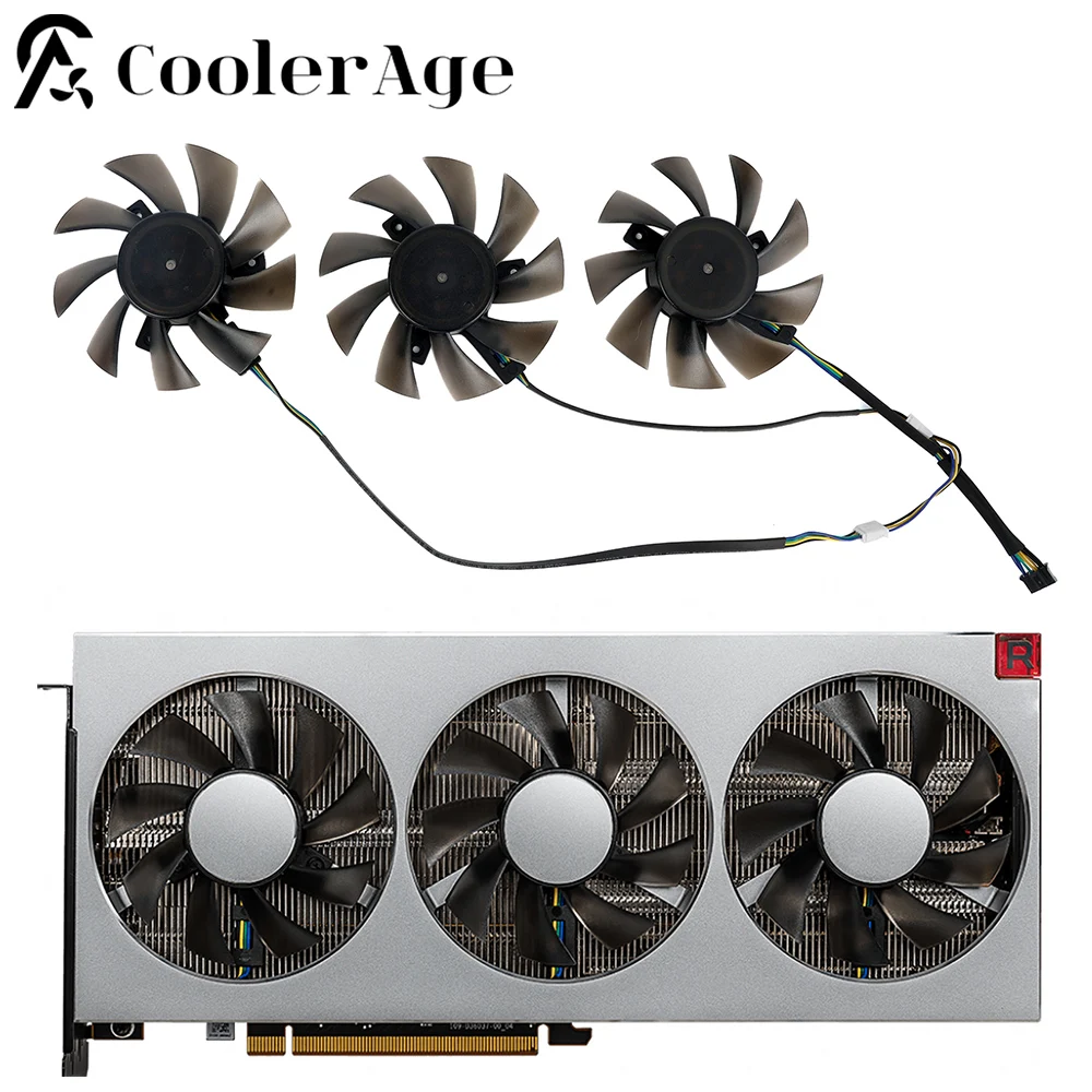 

75MM FD8015H12S RadeonVII Replace Cooler Fan For AMD XFX/Sapphire/PowerColor/MSI/Gigabyte Radeon VII Graphics Card Cooling Fan