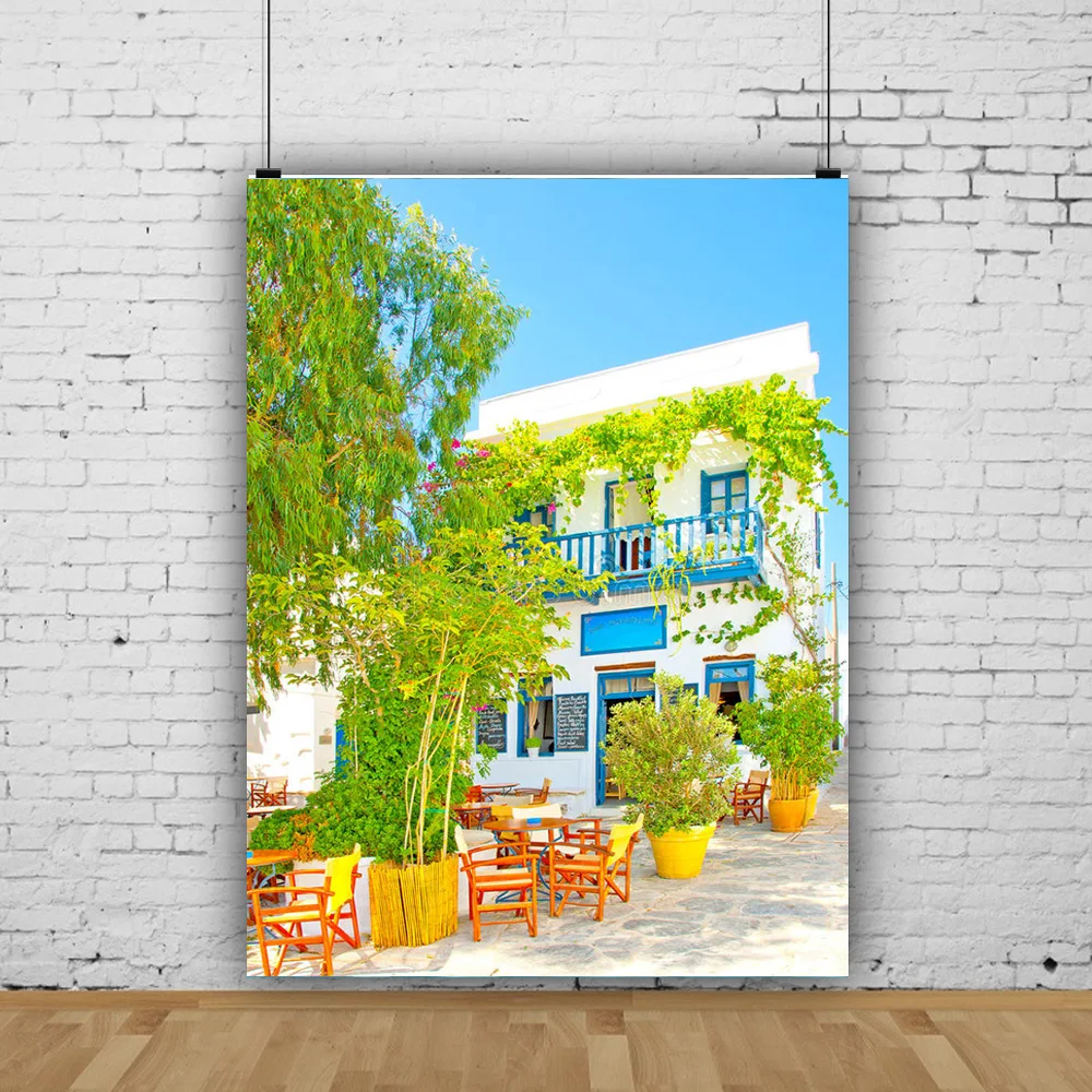 

European Style Retro Street Seaside Scenery Wedding Photos Newborn and Pet Photography Background Props JDH-10