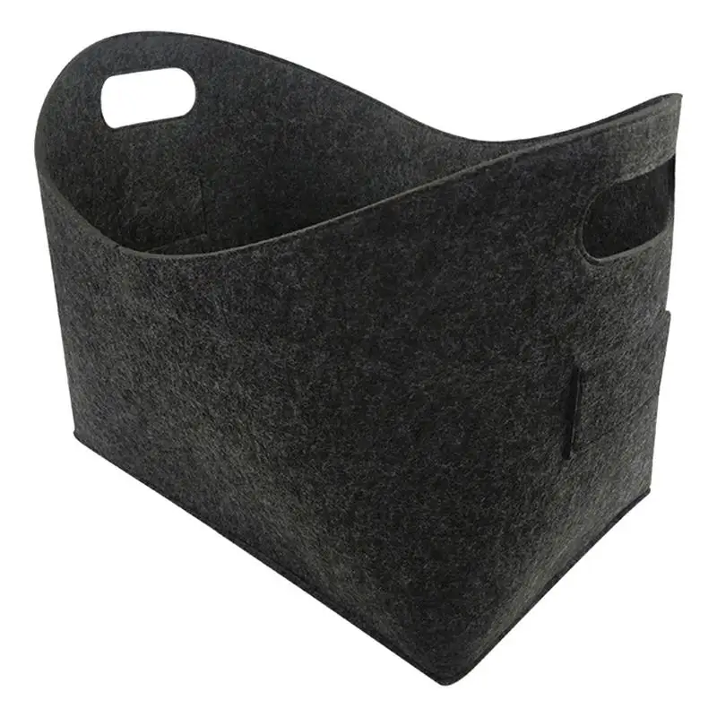 Firewood Tote Bag Felt Wood Storage Bags Waterproof Firewood Log Carrier Heavy Duty Log Tote Bag Basket Baby Toys Clothes Holder