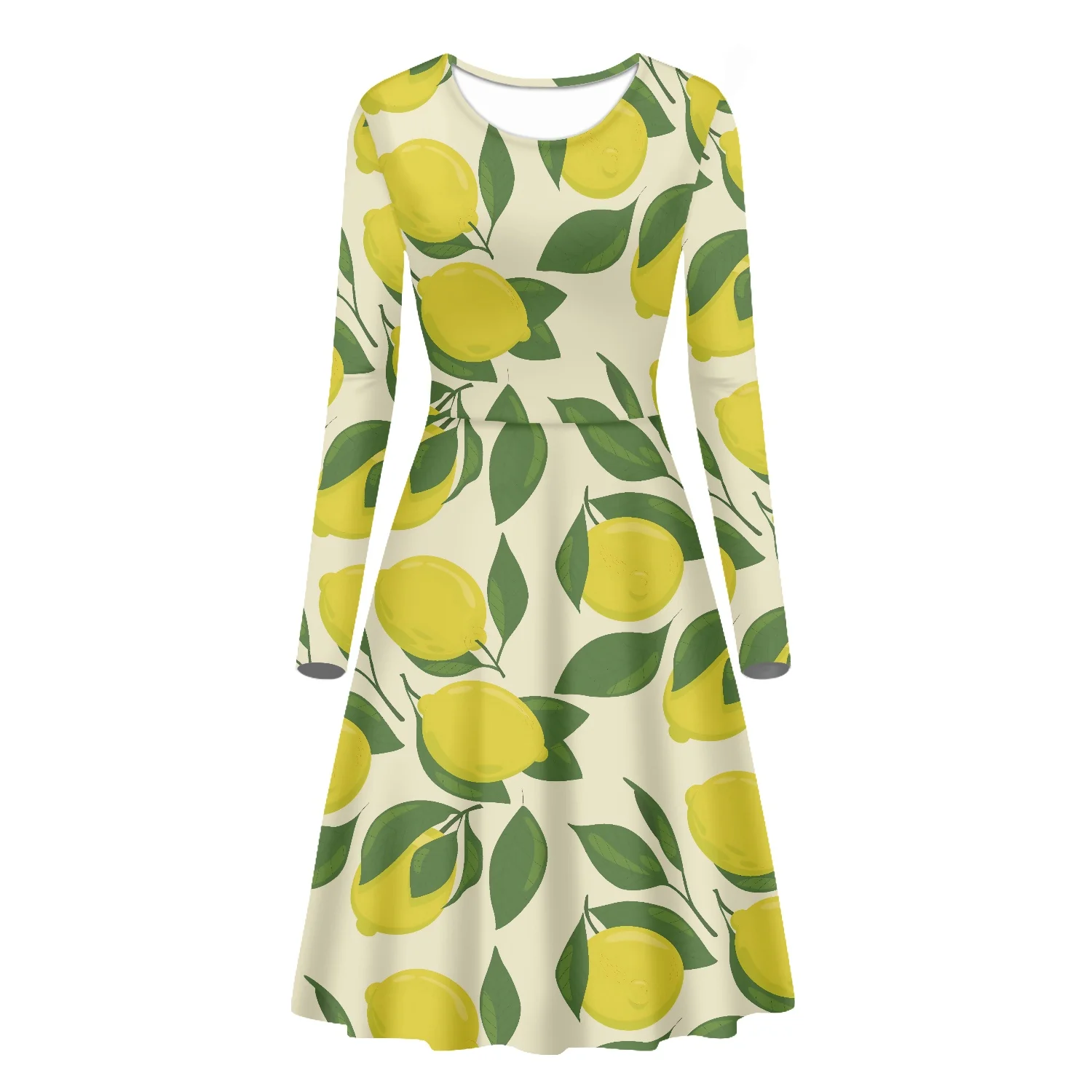 

Cumagical Women Clothing Ladies Hawaii Summer Fruits Printed Dresses Long A-line Dresses For Traveling 2022 New Arrival