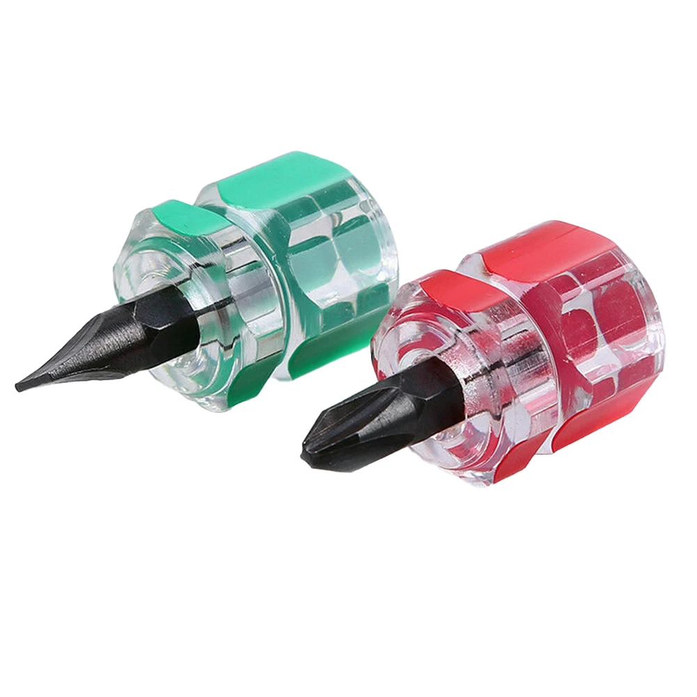 

2x Portable Short Stubby Cross Screw For Phillips Slotted Screwdriver Repair Tool Widely Application Car Body Repair Hand Tools