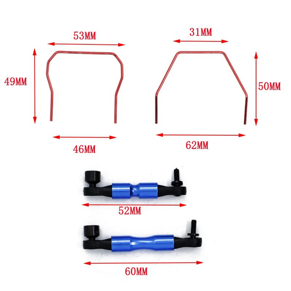 Фото Комплект передних и задних полос Sway SLF311 для Traxxas 4X4 Slash Stampede, нержавеющий раллийный Радиоуправляемый автомобиль, обновленные детали №4