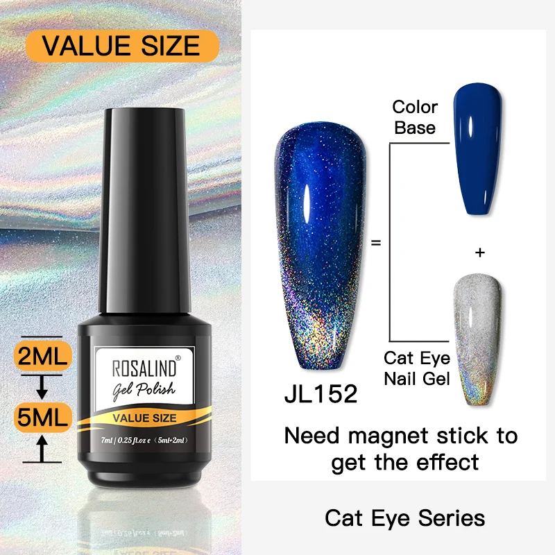 

ROSALIND Shiny Platinum Spark Series Gel Nail Polish All For Manicure Semi Permanent Nail Art Soak Off UV LED Gel Varnishes