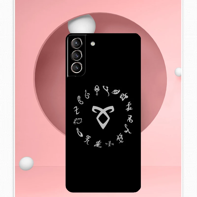 Фото Чехол с логотипом Shadowhunters Angelic Rune для Samsung Galaxy S26 S25 Ultra S20 S21 S22 S23 S24 Ultra S10 Plus S25 FE Cover Funda №5